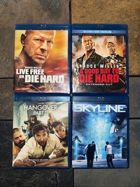 4 Blu-Ray Bundle Live Free Die Hard, Skyline etc